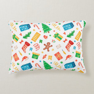 Kerst snoep pepermunt candys snoepjes xmas can accent kussen