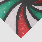 Kerst Snoep Pepermunt Mint Glas in lood Rood Tissuepapier (Detail)