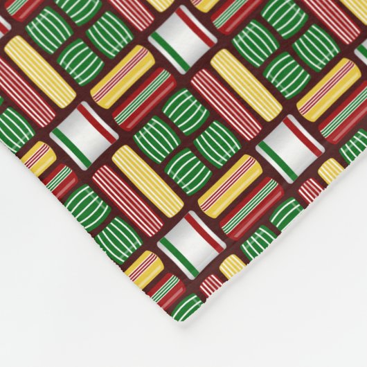 Kerst Snoep Plaid Fleece Gooi Deken (Hoek)