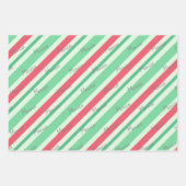 Kerst snoep plaid raster inpakpapier vel (Voorkant 3)