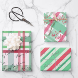 Kerst snoep plaid raster inpakpapier vel