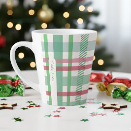 Kerst snoep plaid raster latte mok