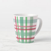 Kerst snoep plaid raster latte mok (Rechterhoek)