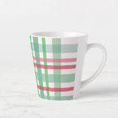 Kerst snoep plaid raster latte mok (Rechts)