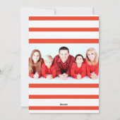 Kerst snoep rode streep twee foto feestdagenkaart (Achterkant)