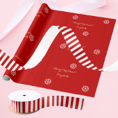 Kerst Snoep Rood Wit Strepen Crafts Cadeauverpakki Satijnen Lint