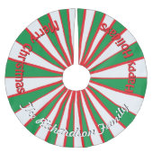 Kerst Snoep Strepen JOUW NAAM HIER Boomrok Kerstboom Rok (Voorkant)