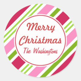 Kerst Snoep Stripes Stickers