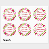 Kerst Snoep Stripes Stickers (Vel)