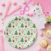 Kerst Snoep Trees Pattern Papieren Bordje (Feest)