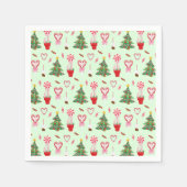 Kerst Snoep Trees Pattern Servet (Voorkant)