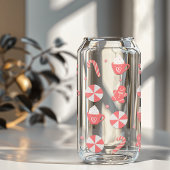 Kerst Snoepjes, koffiekopjes en peperkoek Blikvorm Glas