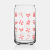 Kerst Snoepjes, koffiekopjes en peperkoek Blikvorm Glas (Links)