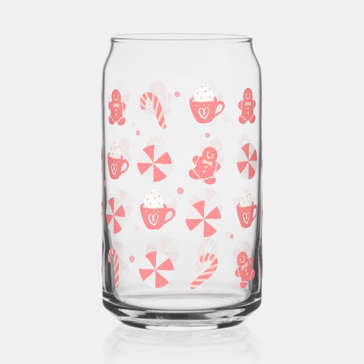 Kerst Snoepjes, koffiekopjes en peperkoek Blikvorm Glas (Links)