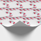 Kerst snoepriet cadeaupapier (Hoek)