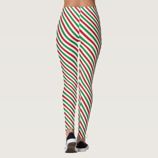 Kerst snoepriet gestreept leggings (Achterkant)