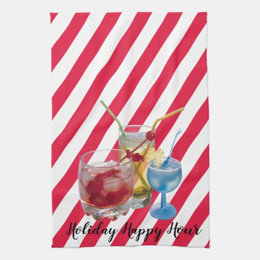 Kerst snoepriet happy hour theedoek (Verticaal)