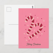 Kerst snoepstokken briefkaart (Voorkant / Achterkant)