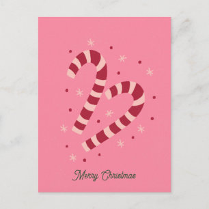 Kerst snoepstokken briefkaart