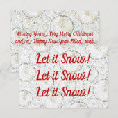 Kerst Snow Flat Notenkaart Notitiekaartje (Voorkant / Achterkant)