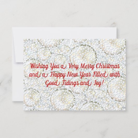 Kerst Snow Flat Notenkaart Notitiekaartje (Achterkant)