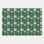 Kerst Snowflake Tartan Wrapping Paper (Voorkant 2)