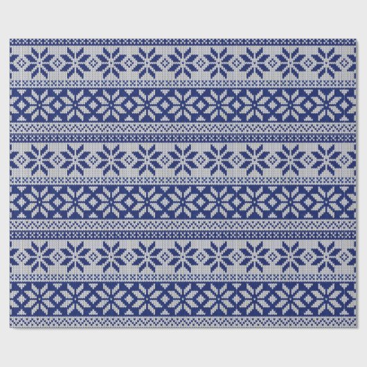 Kerst, Snowflakes, Sweater Pattern Cadeaupapier (Vlak)