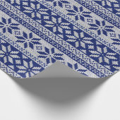 Kerst, Snowflakes, Sweater Pattern Cadeaupapier (Hoek)