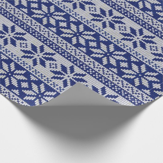 Kerst, Snowflakes, Sweater Pattern Cadeaupapier (Hoek)