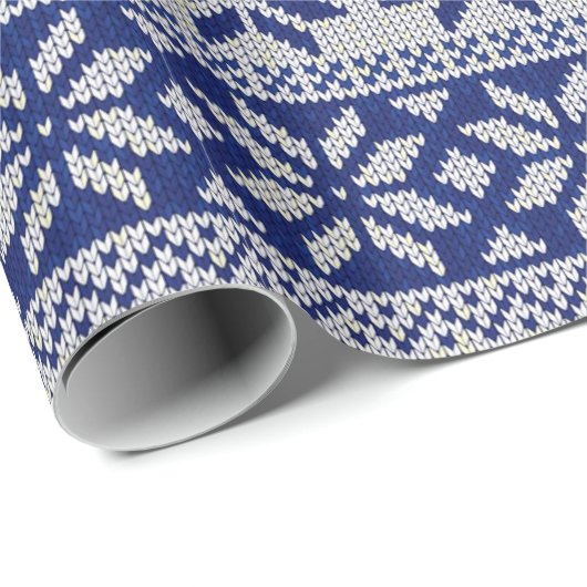 Kerst, Snowflakes, Sweater Pattern Cadeaupapier (Rol Hoek)