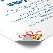 Kerst Snowma "Don't Say Baby" Baby shower spel Poster (Hoek)