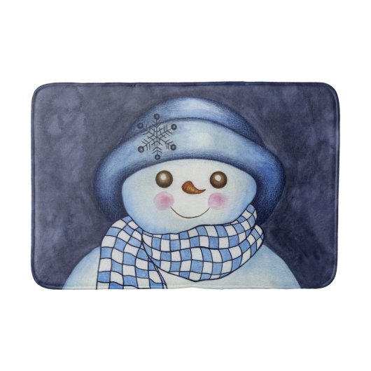 Kerst Snowman Badmat Badkamer Tapijt Decoratie (Voorkant)