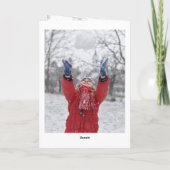 Kerst Snowman Nieuwsbrief Foto Wenskaart Kaart (Achterkant)