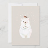 Kerst Snowy Beer Knuffels Feestdagenkaart (Voorkant)