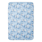 Kerst Snowy Blue Bad Mat (Voorkant Verticaal)