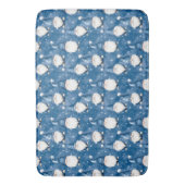 Kerst Snowy Blue Bad Mat (Voorkant Verticaal)