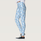 Kerst Snowy Blue Leggings (Links)