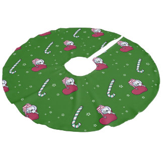 Kerst Snuggle Westies Boom Rok Imitatie Linnen Kerstboom Kleed