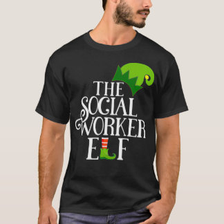 Kerst sociale werker Elf Matching Family T-shirt