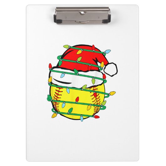 Kerst Softbal  Klembord (Voorkant)
