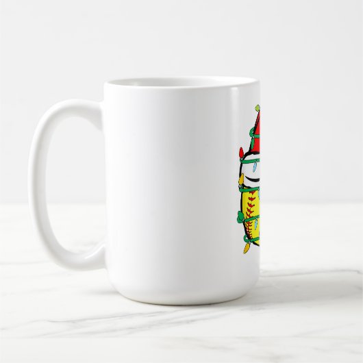 Kerst Softbal Koffiemok (Links)