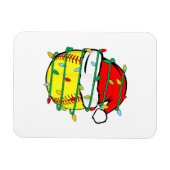 Kerst Softbal  Magneet (Horizontaal)