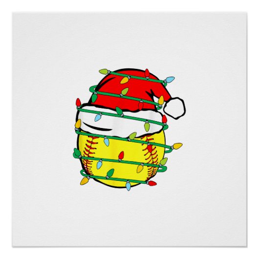 Kerst Softbal  Perfect Poster (Voorkant)