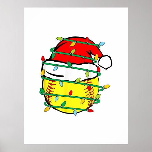 Kerst Softbal  Poster (Voorkant)