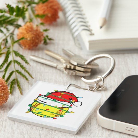 Kerst Softbal Sleutelhanger (Voorkant Rechts)