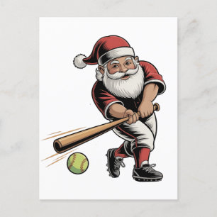 Kerst Softbal Spelen Sinterklaas Sport Aankondigingskaart