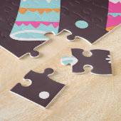 Kerst sokken en sneeuwvlokken:  patroon legpuzzel (Zijkant)