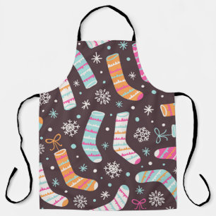 Kerst sokken en sneeuwvlokken: patroon schort