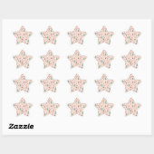 Kerst Sokken Lint Baubles Roze Ster Sticker (Vel)