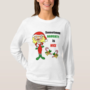 Kerst soms ondeugend is leuk - blond blond t-shirt